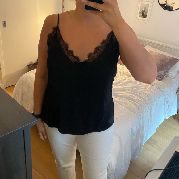 H&M Tops - H&M Black Tank with Lace